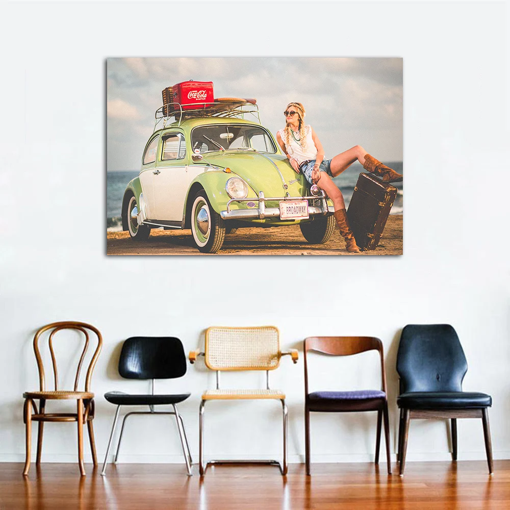 Beetle Photo Classic Car Poster No Frame Wall Art Canvas Paintings Prints for Home Bedroom Decoration Aesthetic Room Decor
