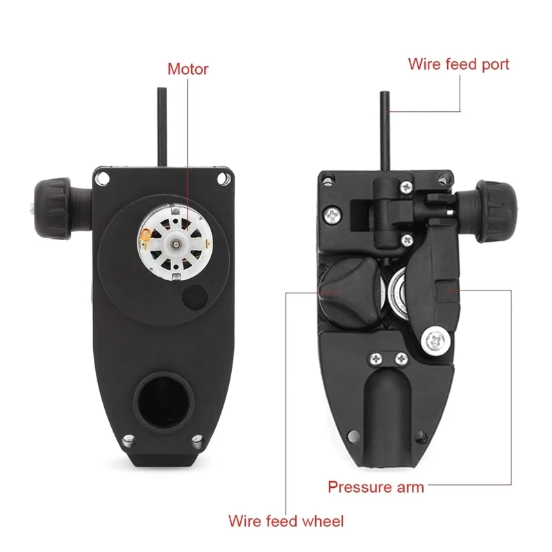 Alimentatore filo di saldatura aggiornato Mig- Saldatore- Motore di avanzamento filo a rulli 0,6-1,0 mm Alimentatore filo di