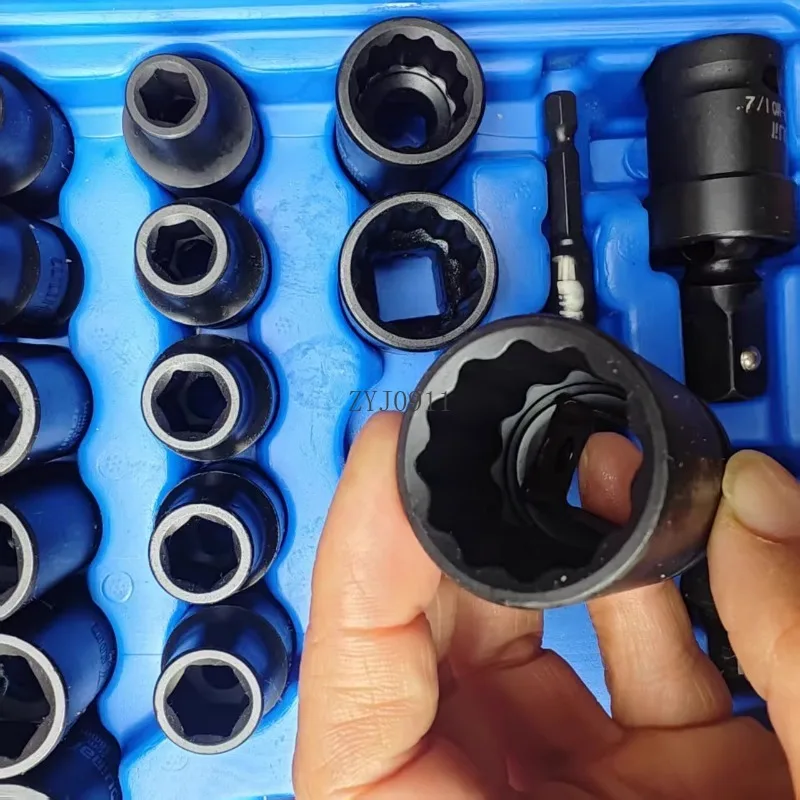 Dafei อินเทอร์เฟซ 50 ชิ้นแขนผสม 1/2 หกเหลี่ยมขนาดเล็ก WIND CANNON HEAD ประแจไฟฟ้าแขน 8-32