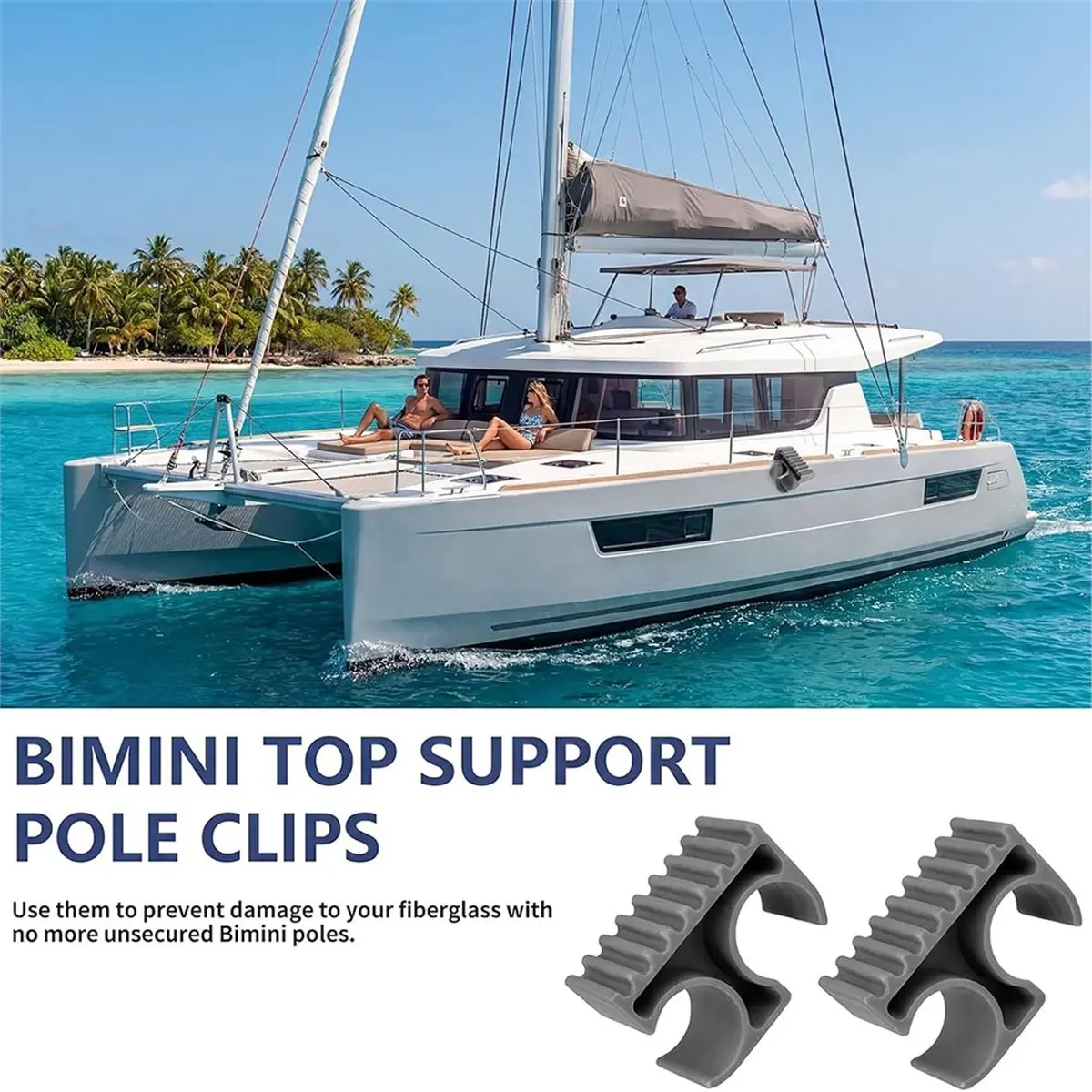 4Pcs 7/8 Inch/22mm Grey Nylon Double Pipe Clamp Fastener Holder - Secure Tubing & Cable Management