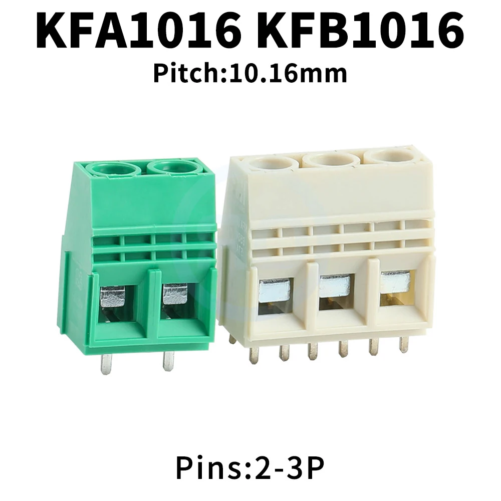 

(10 pcs) KFA1016 KFA1016 10.16MM High Current 57A Screw Type Terminal Block PCB Board 10.16MM Pitch KFA/B1016-10.16 2-3Pin