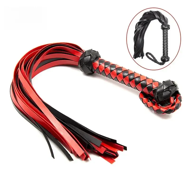 Leather Horse Riding Whip With Woven Handle Teaching Training Crop Flogger Racing Practice Outdoors Horse Whips