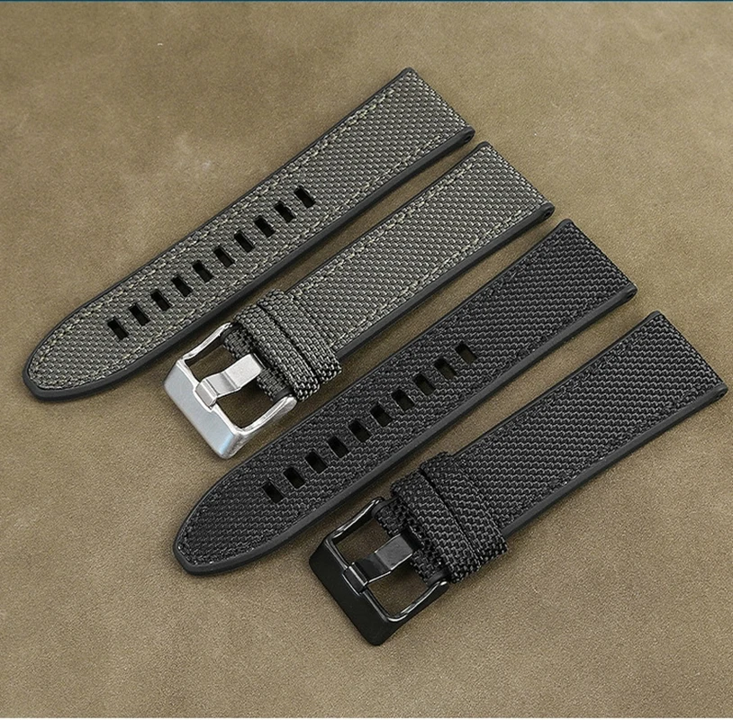 For DIESEL Dz4500 Dz4506 DZ7420 DZ4318 Canvas Silicone Watchband Men\'s Officer Series 24 26mm 28mm Accessories Nylon Watch Strap