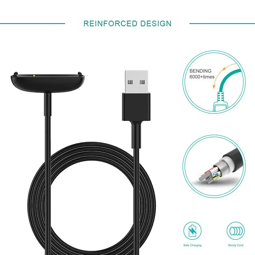 USB-кабель для зарядного устройства для Fitbit Inspire 2, зарядный кабель, зажим для шнура, аксессуары для док-станции для Fitbit Inspire 2 ace 3