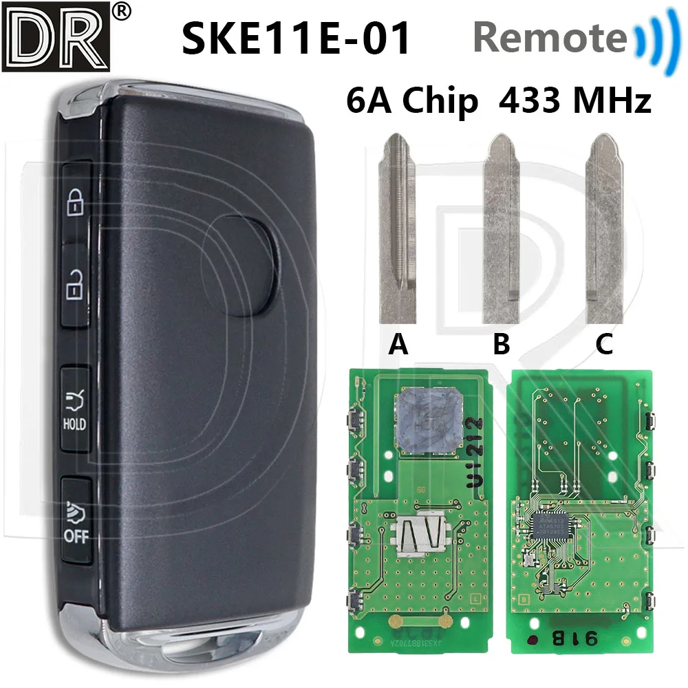

Great OEM PCB SKE11E-01 WAZSKE11E01 6A 433MHz Proximity Car Remote Control Key For Mazda3 M3 CX-30 CX30 2019-2023