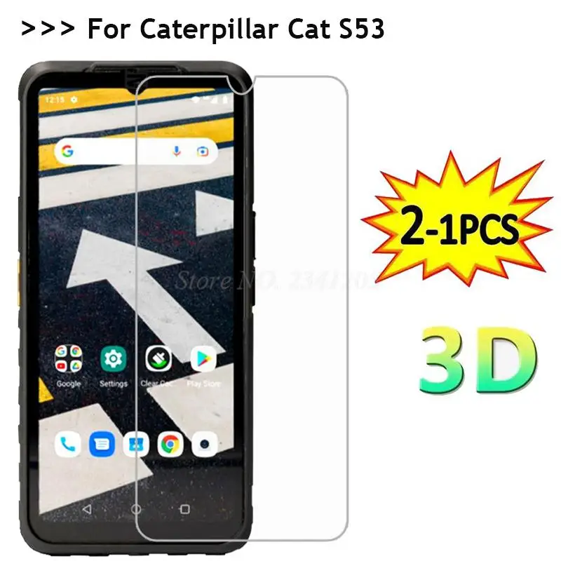 

2-1PCS Tempered Glass For Caterpillar Cat S53 Screen Protector 9H Clear Protective Glass Cover For Cat S53 CatS53 6.5" Pelicula