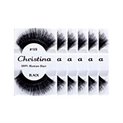 

6 Packs Eyelashes 199 by Christina Natural Look Wispy Lashes Reusable