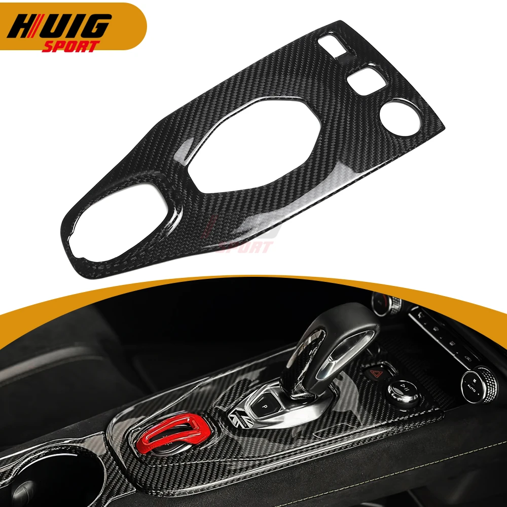 

LHD Carbon Car Center Console Gear Knob Panel Cover Trim For Lotus Emira Coupe HTC GT4 2022 2023 2024 Paste Style Accessories