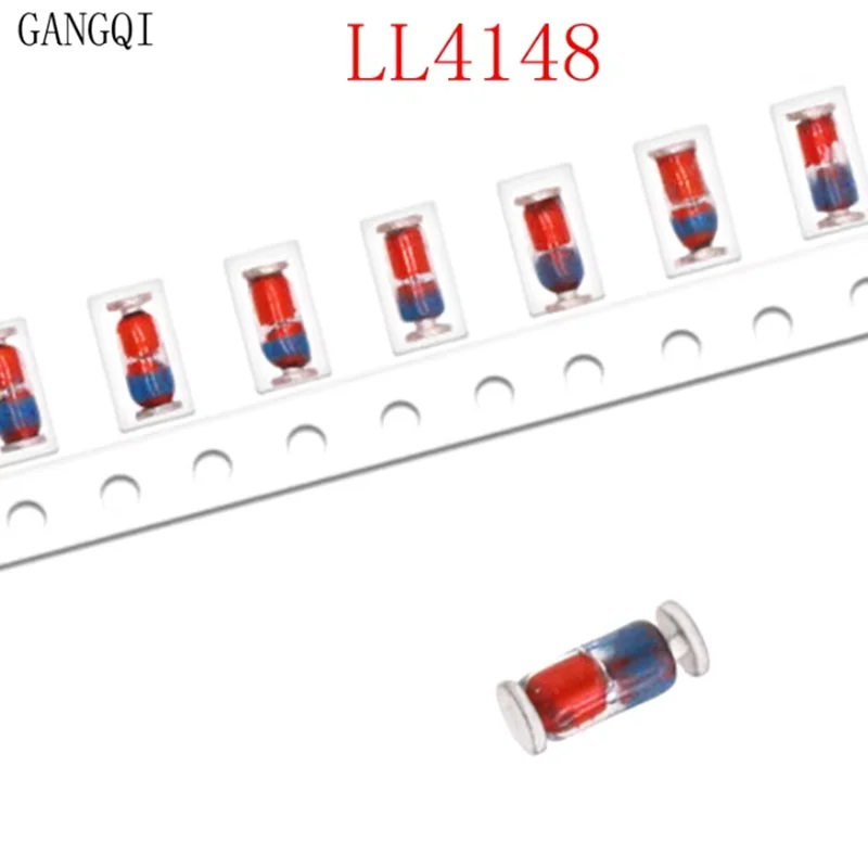 100PCS LL4148 LL-34 SMD 1N4148 IN4148 High-speed Switching New original Glass Cylinder 1206 Package