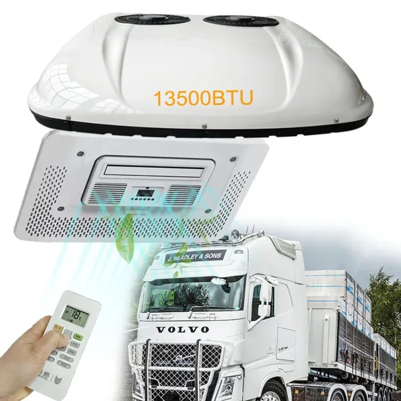 

12V 24V DC Electric Trailer Truck Air Conditioner DC Inverter Double Fans 12 Volts Air Conditioner For Semi Truck Cabin Cooling