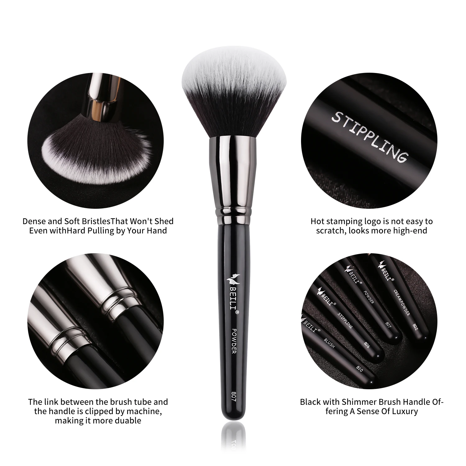 BEILI Brushes 25pcs Makeup Brush Set Cosmetic Foundation Brush Kit Eyeshadow Powder Blush Concealer Make Up Tool