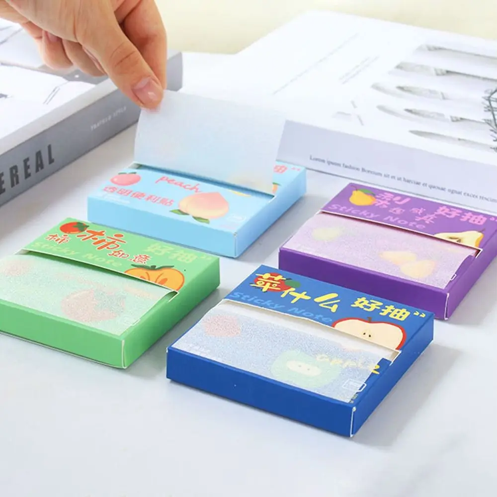 100Sheets Multipurpose Pull-out Type Sticky Notes Self-Adhesive Pearlescent Memo Pad Paper Planner Sticker School Supplies