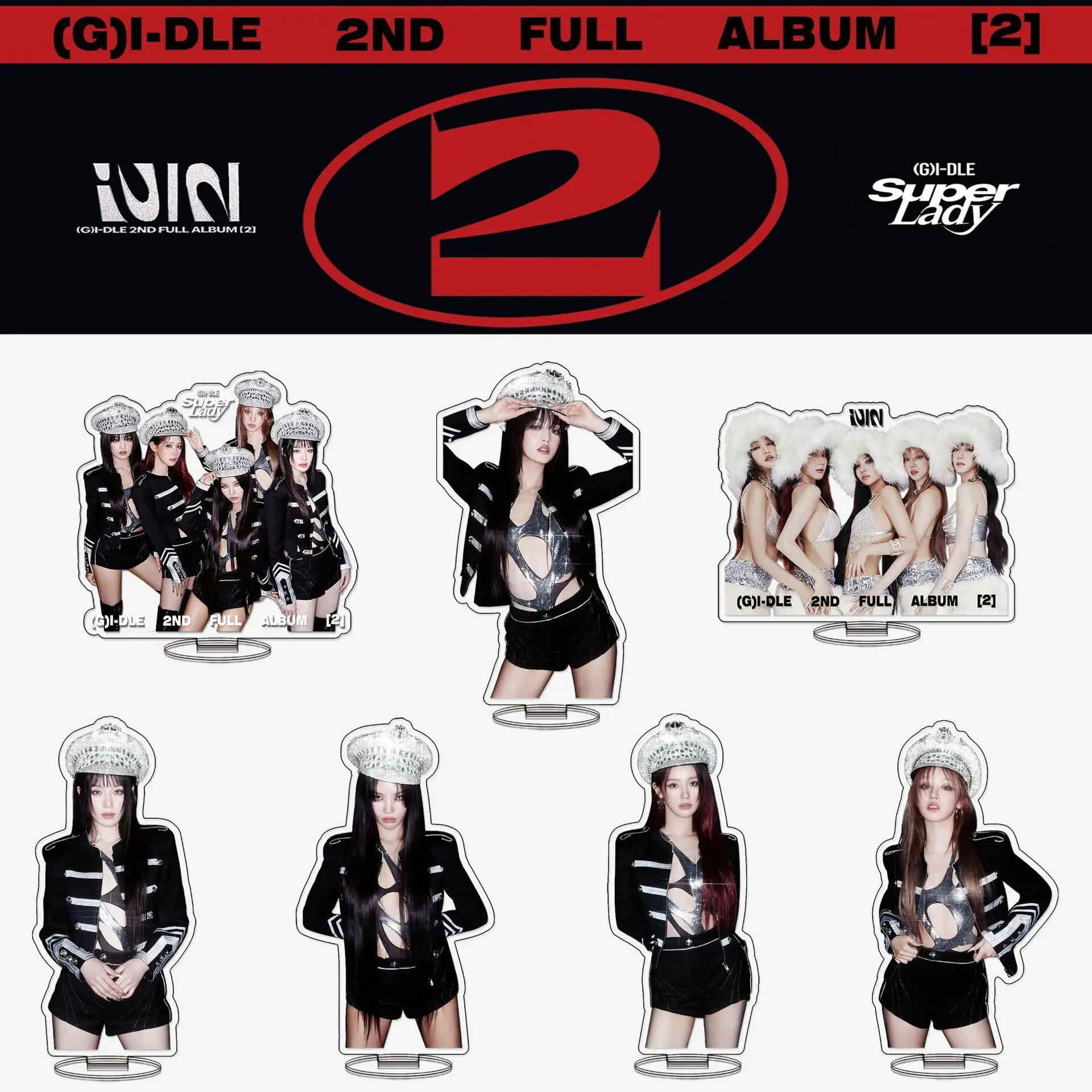 GIDLE New Album Station Acrylic Decoration Song Yuqi Zhao Meiyan Surrounding Person Type Standing Sign