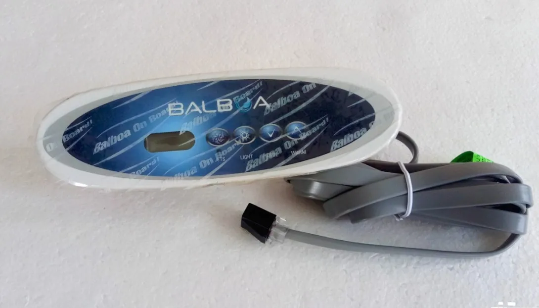 Balboa Topside display panel , BWG VL260, 4 Button, Jet, Temp, Light, w/Overlay Balboa VL260 Touchpad and 1 Pump