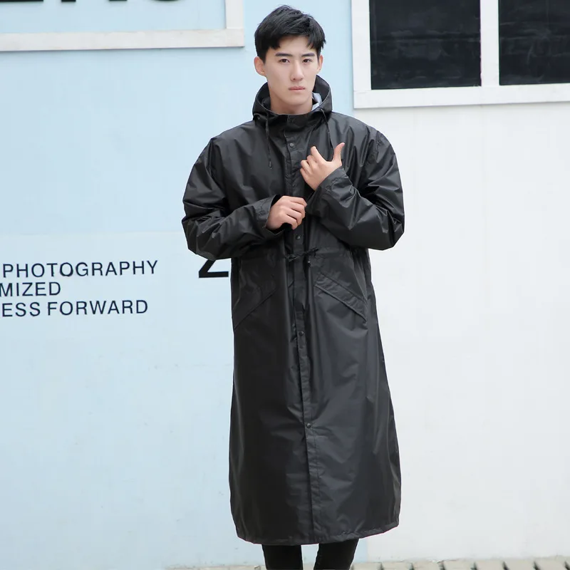 Fashion Rain Coat Jacket Men Women Waterproof Active Outdoor Trench Raincoat with Hood Lightweight Windbreaker Long Rain Poncho