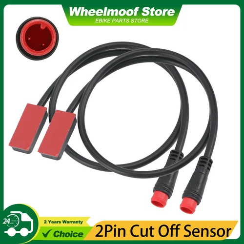 Sensor de freno para Kit de conversión de bicicleta eléctrica hidráulica, Sensor de freno rojo de 2 pines, accesorios de reacondicionamiento de bicicleta eléctrica impermeables