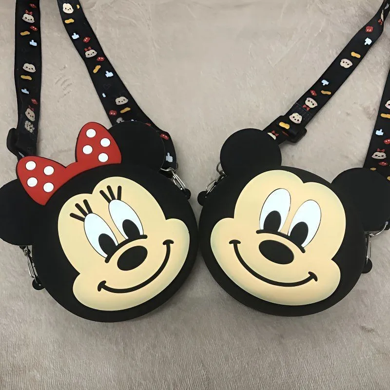 Mickey and Minnie Bags  Cute Student Shoulder Bags and Crossbody Bags  Silicone Bags  Portable Coin Purses