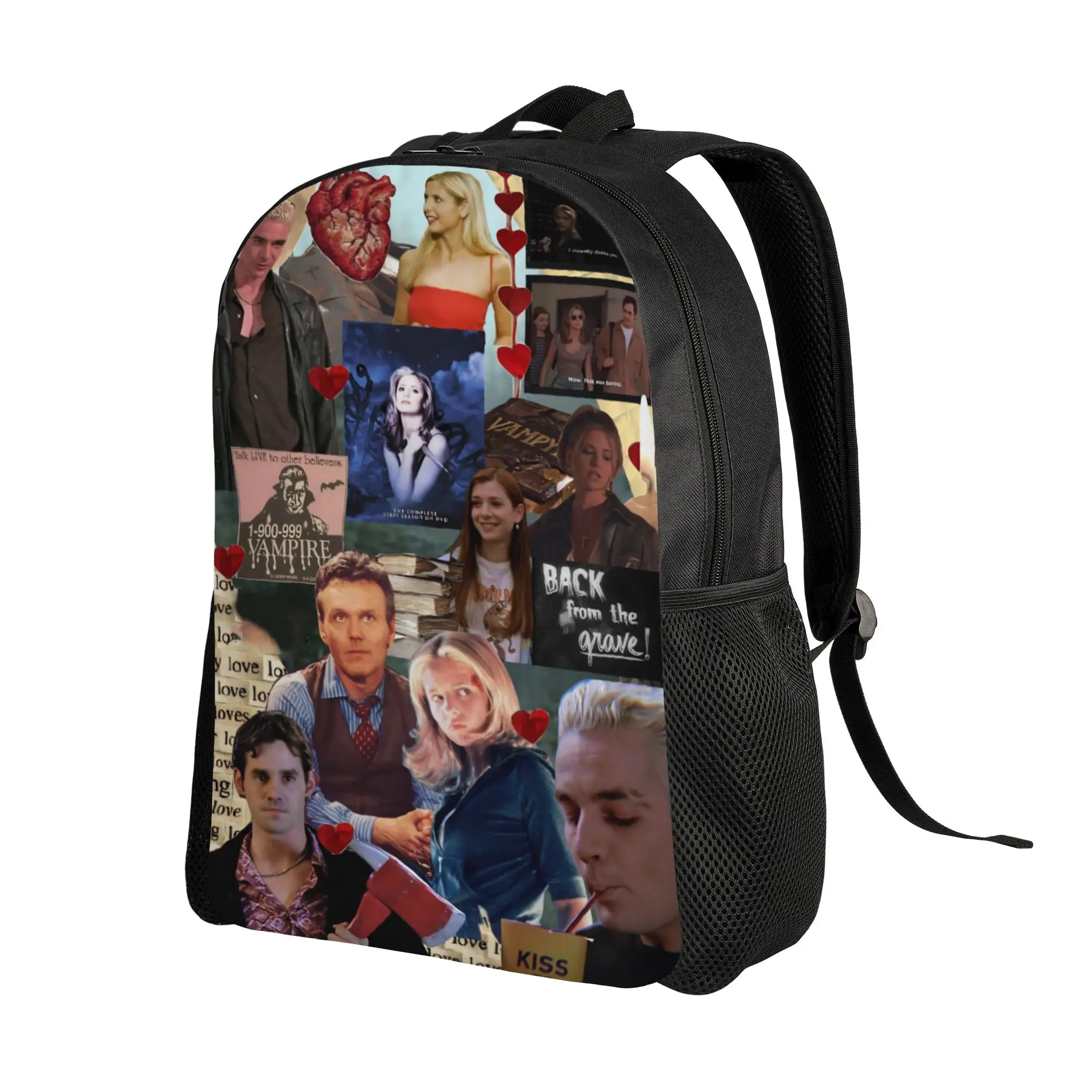 Buffy the Vampire Slayer Backpack for Men Women Casual High School Hiking Travel Daypack Horror Movie College Canvas Bags Gift