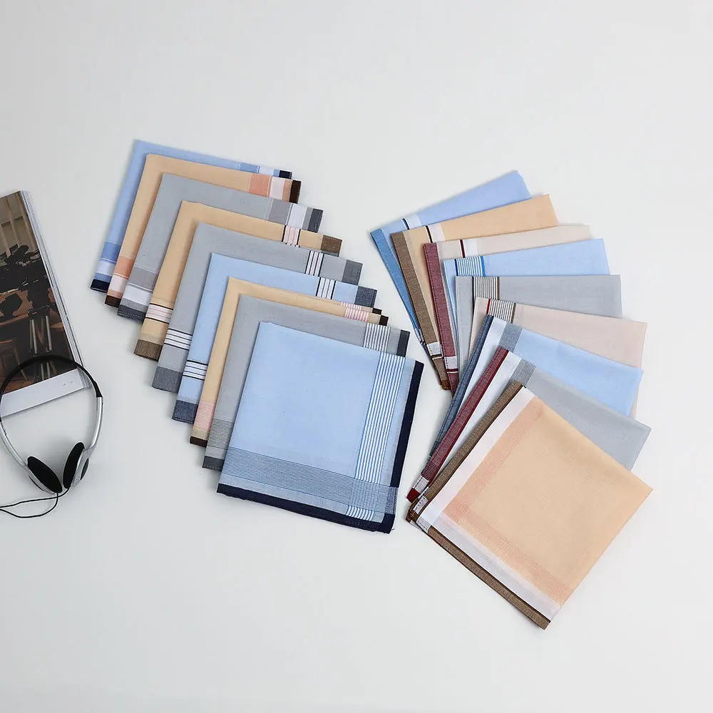 12 pezzi fazzoletto in cotone da uomo asciugamano da tasca salvietta assorbente per il sudore asciugamano quadrato classico plaid 40 * 40 cm