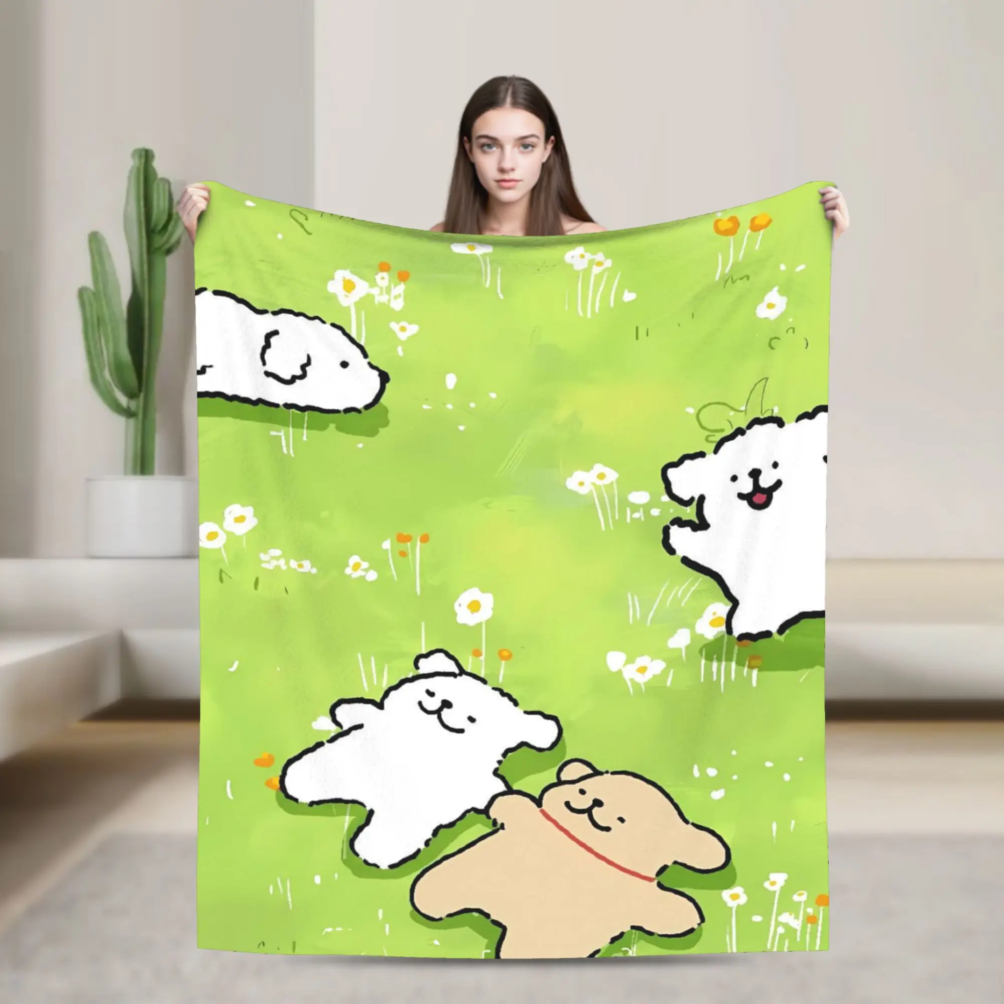 

Line Dog Blankets Quality Super Warm Throw Blanket Winter Boy Girl Couch Chair Graphic Bedspread