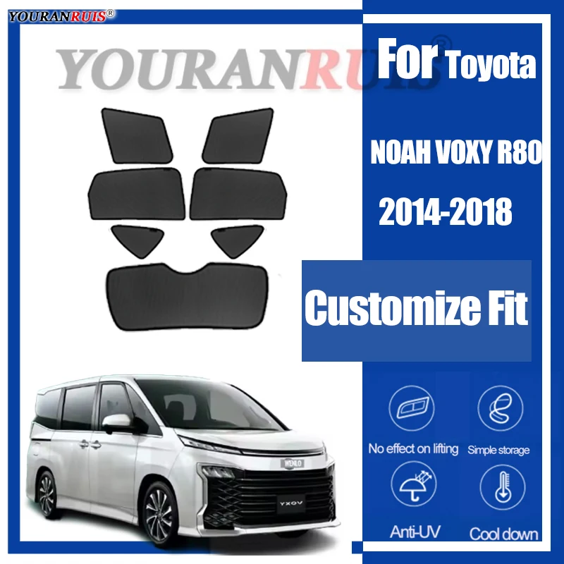 

Customize For Toyota NOAH VOXY R80 2014-2018 Car Side Windows Sunshade Curtains Mesh Heat Insulation Protect Privacy Accessories
