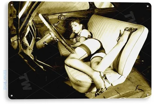 TIN SIGN Shotgun Pin-Up Girl Hot Rod Garage Auto Shop Cave A185 --Tin Sign