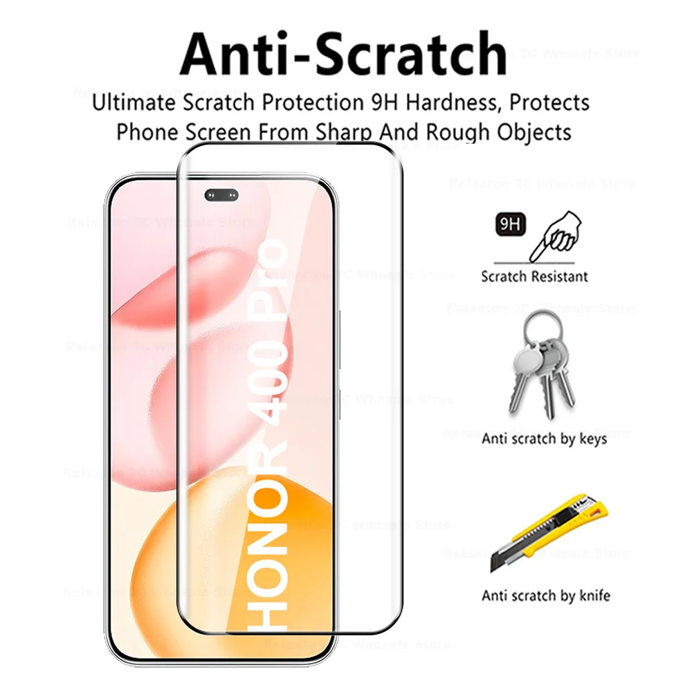 واقي شاشة Honor400Pro Glass 2In1 لهاتف Honor 400 Pro عدسة زجاجية على Honor 400Pro Honor400 Pro 5G 2025 أفلام من الزجاج المقسى #4