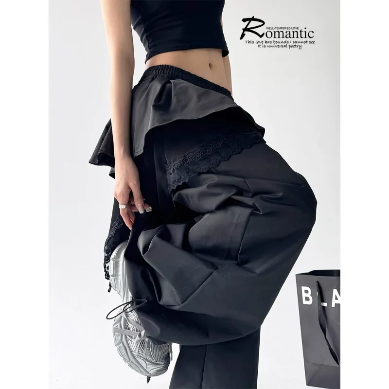 الأمريكية الرجعية الساخن فتاة العمل السراويل فضفاضة الشارع الرقص الهيب هوب الاتجاه Traf امرأة الملابس الكورية شعبية الملابس النسائية #3