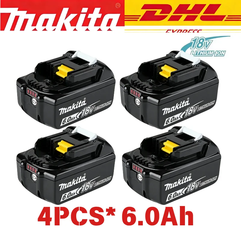 

Аккумулятор Makita 6Ач BL1860 18В для электроинструментов, литий-ионный, замена LXT BL1850 BL1840, для шуруповерта 18В с BMS TPCELL, дрель ddf487 18В