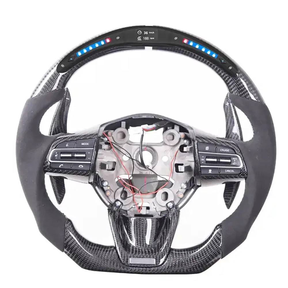 

2021 Hot Sell Led Real Carbon Fiber Alcantare Racing car Steering Wheel for Subaru brz