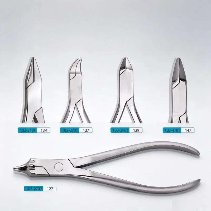 Dental Lab Pliers Set Three Prong Gill Piercing Eagle Beak Trapezoidal Flat Nose Forming Tools