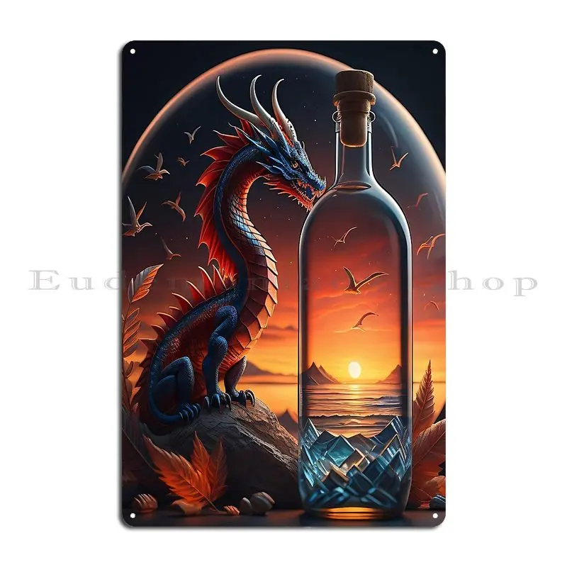 Dragon S Captive Realm Enigma Of The Glass Jar Prison Metal Plaque Create Classic Designing Cave Create Tin Sign Poster