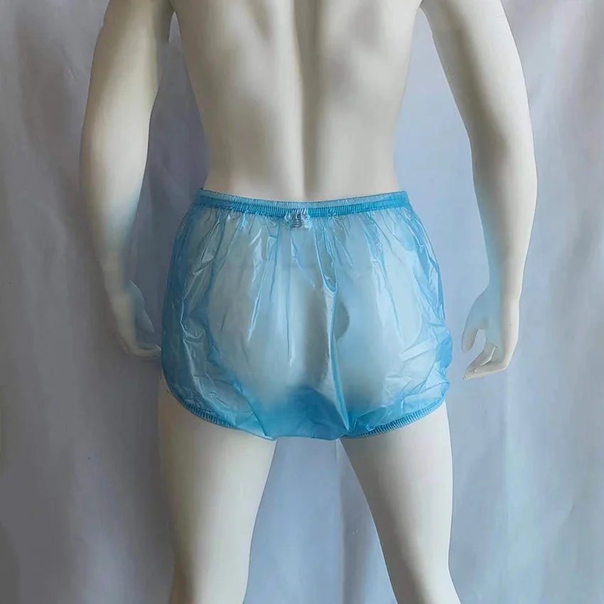 Langkee Haian Adult Incontinence Plastic Diapers  Pants    ABDL  PVC  Color Blue