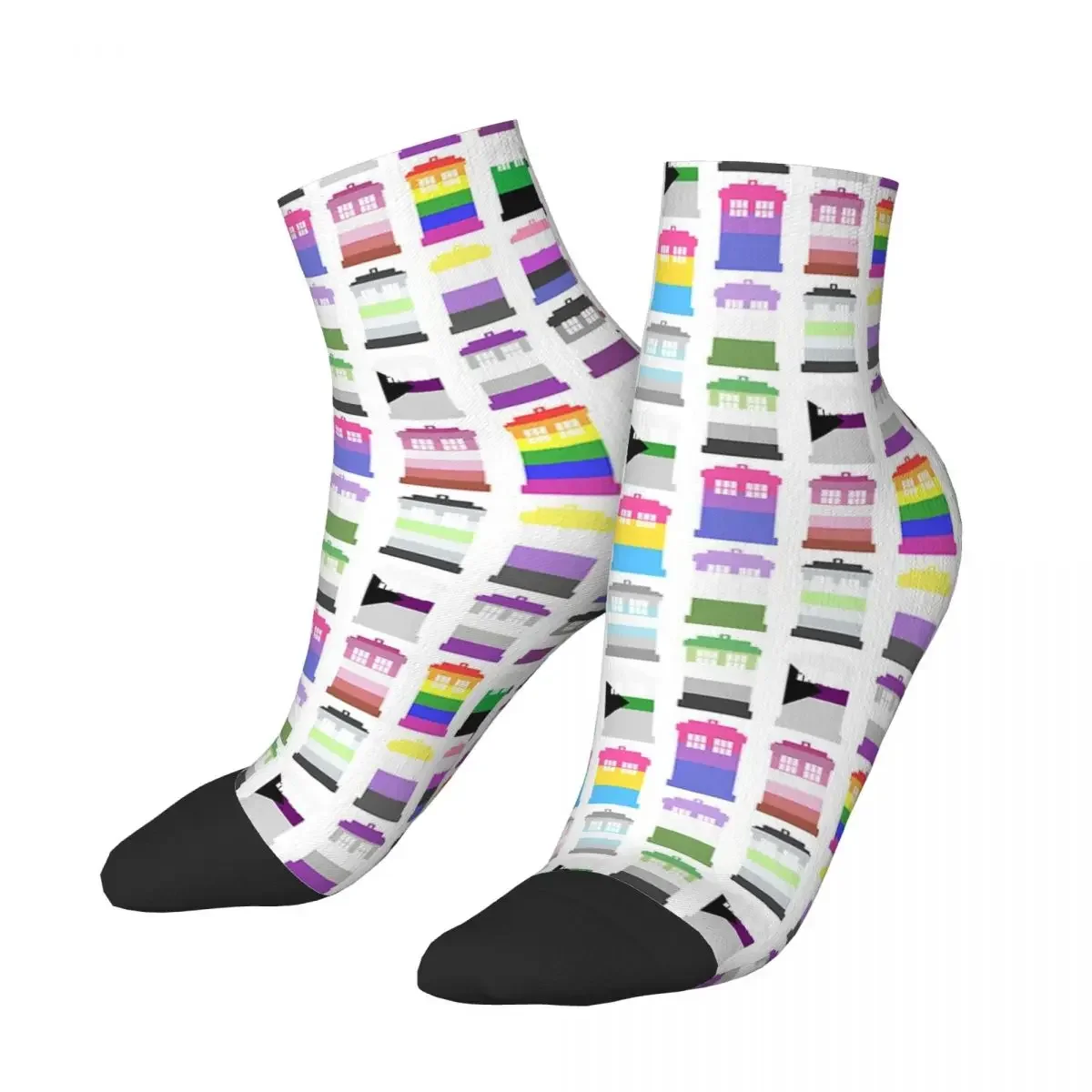 Doctor Who LGBT TARDIS Gay Pride Socks Harajuku High Quality Stockings All Season Socks Accessories for Unisex Birthday Present