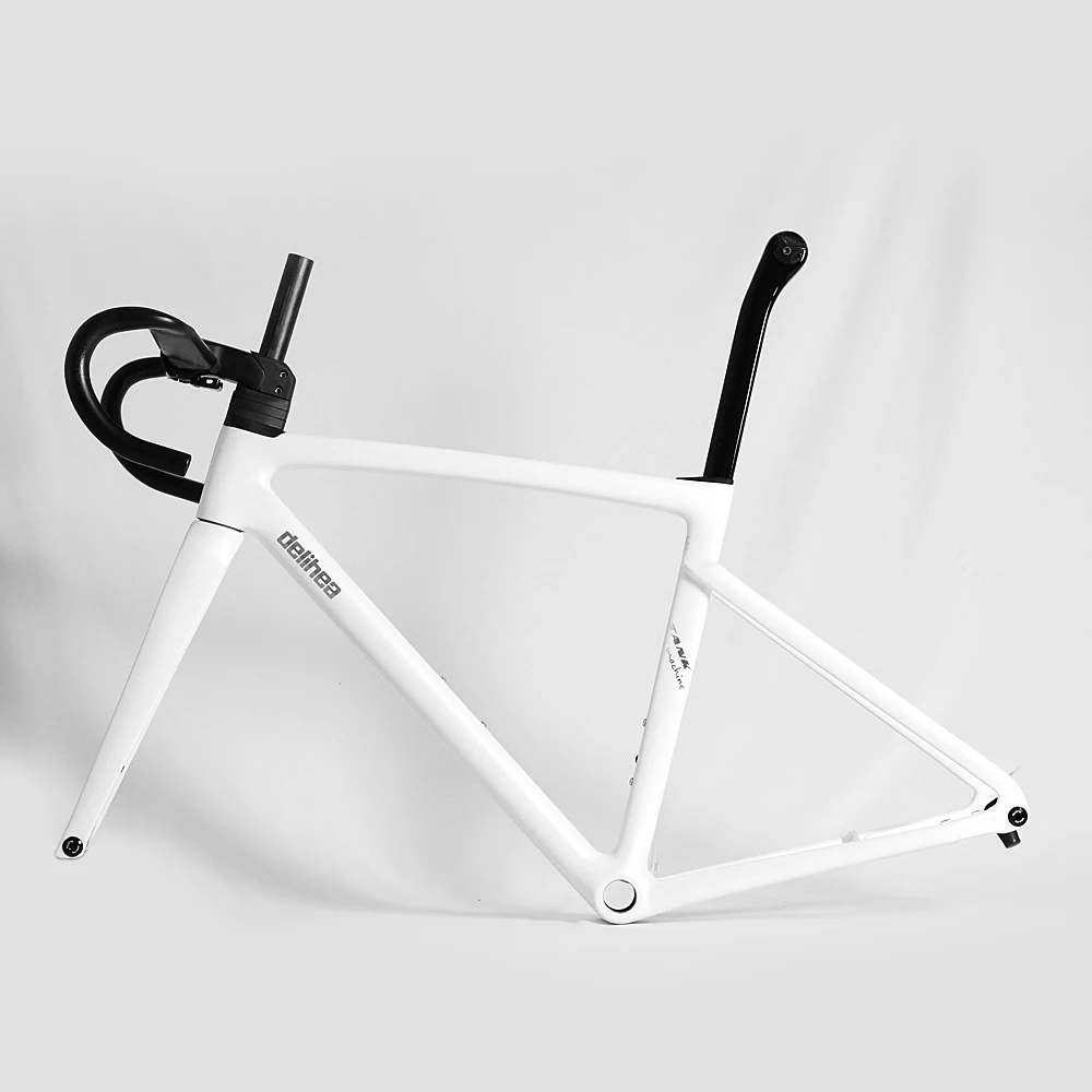 delihea-Ultralight Carbon Road Bike Frame,Handlebar+Stem,REST II Tank Machine,Full Internal Routing,Climbing,875g