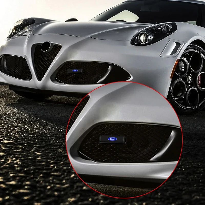 Car Styling Car Front Hood Grille Logo LED Light For Ford Focus Mondeo MK1 MK2 MK4 MK3 Fiesta ST Line Transit Escape Fusion