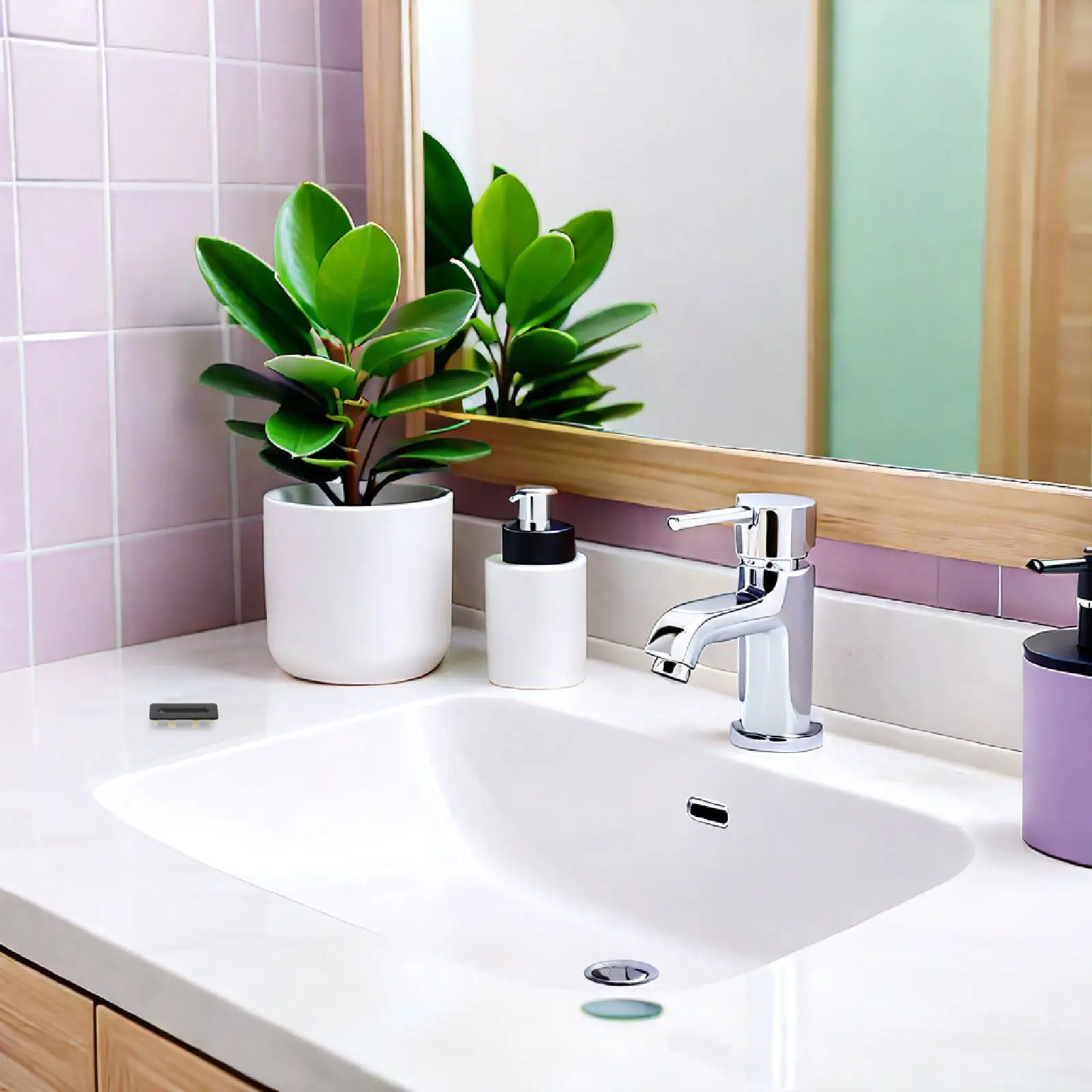 

3Pcs Sink Overflow Drain Trim Ring Black Copper Finish for Rectangular Basin Overflow Hole Cover Decorative Functional Cap Plug