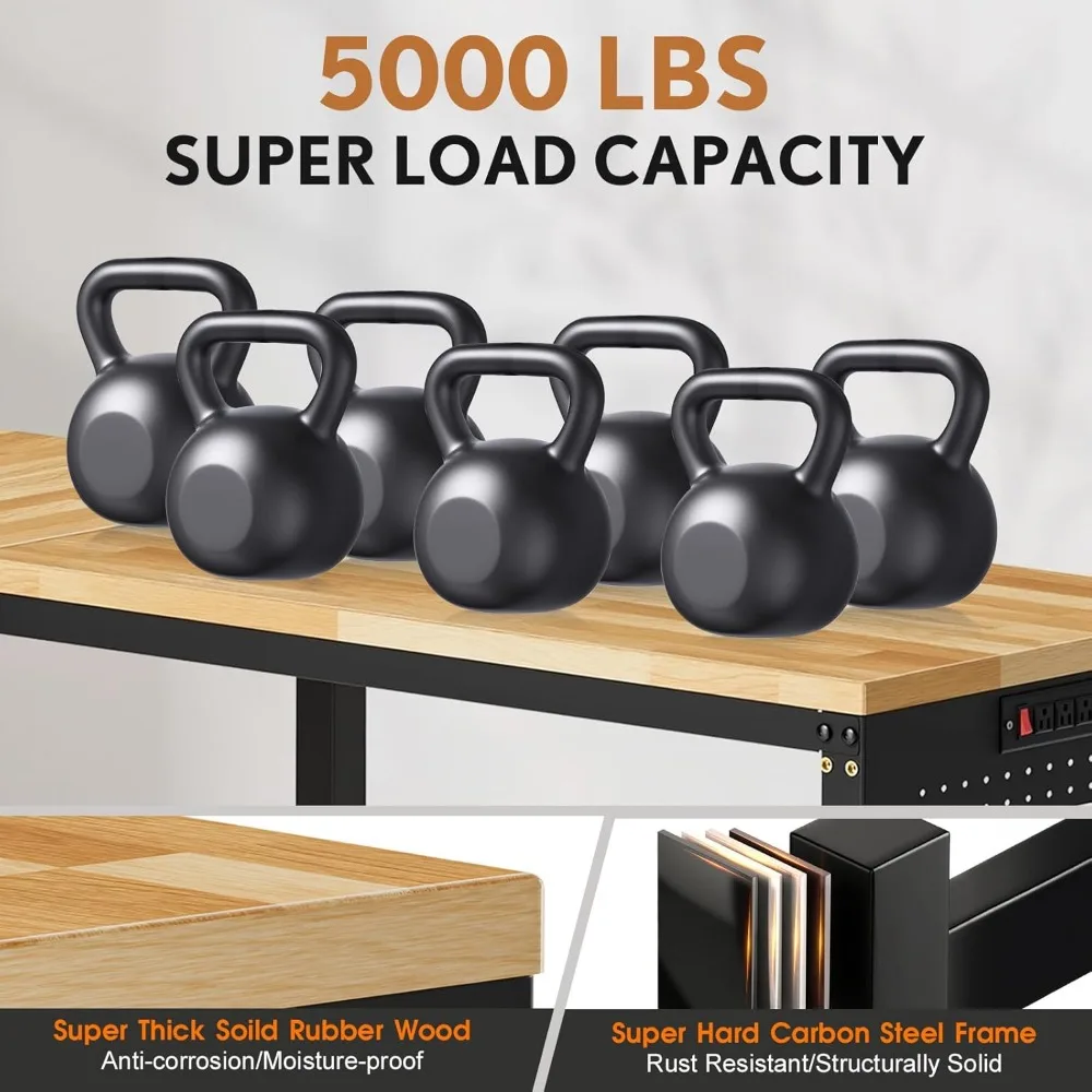 Adjustable Metal Welding Table Workbench with 1000-Lb Capacity, Height-Adjustable Steel Frame for Welding Metal Tools and Projec