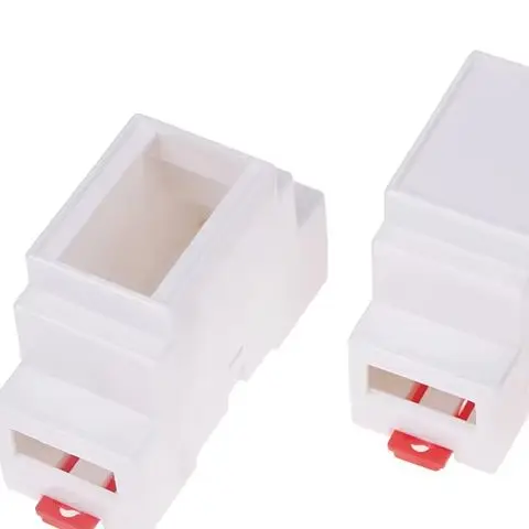 1PC DIN Rail Mounting PLC Junction Box Plastic Electronics Project Case 88x37x59mm Instrument Housing in 4 Colors