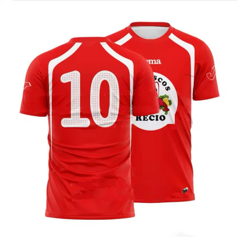 Camiseta deportiva para hombre, estampado de camarones y mariscos, manga corta, camisa holgada informal para niños, regalo de Navidad, Top de fiesta, Jersey deportivo para hombres y niños