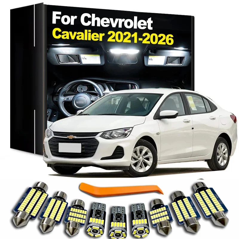 8Pcs For Chevrolet Chevy Cavalier 2021 2022 2023 2024 2025 2026 Accessories Car LED Interior Light Map Luggage Bulb Kit