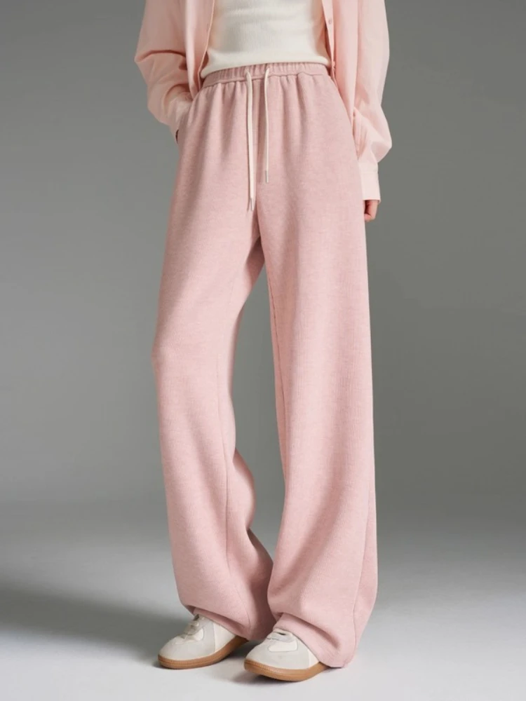 กางเกงขายาวทรงตรง OLrain รุ่น Autumn สำหรับผู้หญิง ปี 2025 รุ่นใหม่ สีพื้น เรียบง่าย สไตล์สาวออฟฟิศ ให้ความอบอุ่น รุ่น O57QK001501