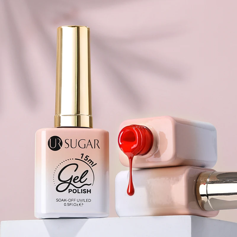 UR SUGAR 6 Stück/Set Nagel-Gel-Nagellack-Set, Halloween, Weihnachten, rot, glitzernde Farbe, semi-permanent, Soak Off UV-LED-Gel-Nagellack-Set