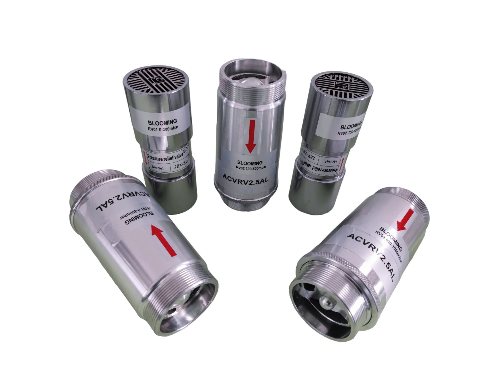 Free Shipping PT G2-G2 1/2inch Stainless Aluminum Safe Pressure Relief Valve for Air Ring Blower Vacuum Pump
