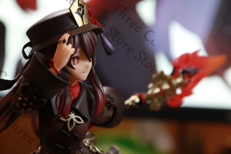 Figura de Hu Tao de Genshin Impact, Kit de Modelo de Anime de 27 cm, Figura Coleccionable Original, Accesorios para Estatuas de Personajes Femeninos