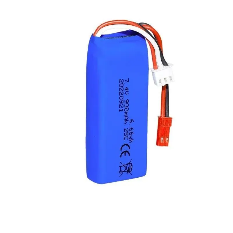 7.4V 900mAh 25C Lithium Battery for XK X520 RC Aircraft Accessories 752560 Model Airplane Battery High Rate Discharge
