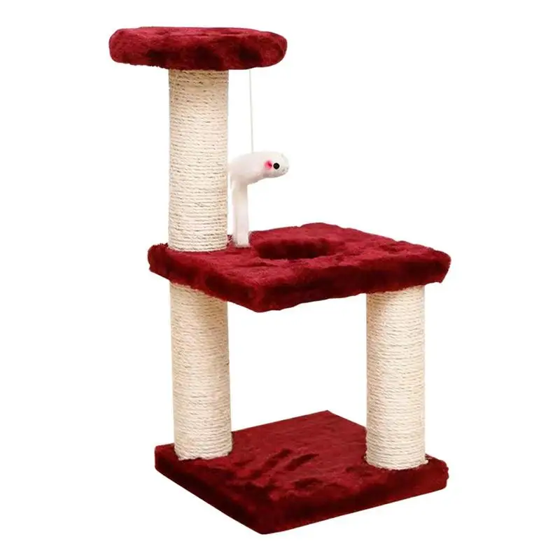 Cat Tree For Indoor Cats Cute Cat Tree Cat Scratching Tree Multilayer Design Cat Lying Down And Resting No Crumbs For Kitten And