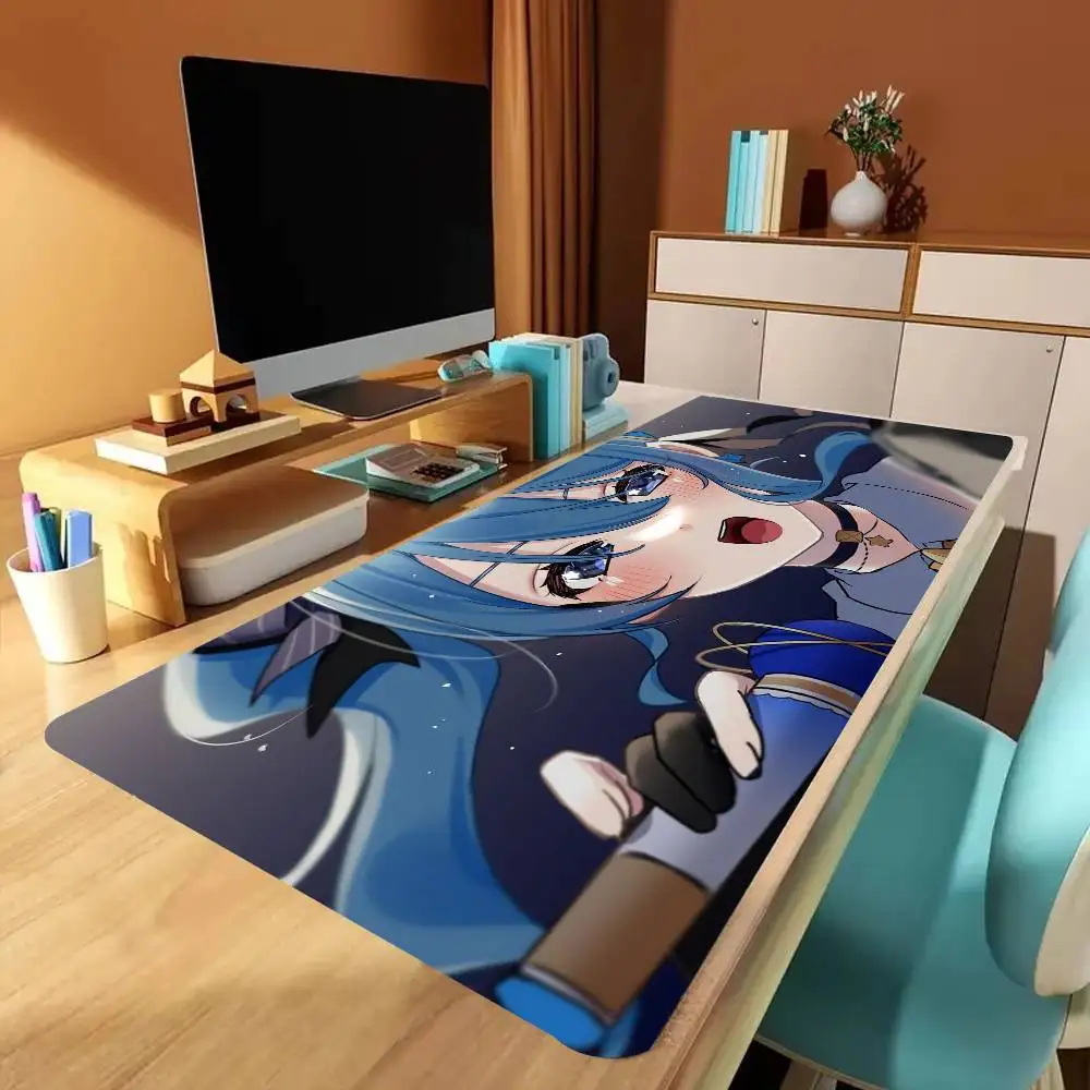 لوحة ماوس Hololive Hoshimachi Suisei غير قابلة للانزلاق مناسبة لأجهزة الكمبيوتر المكتبية وأجهزة الكمبيوتر المحمولة والألعاب الرياضية الإلكترونية وحصير مكتبي XXL ولوحة المفاتيح