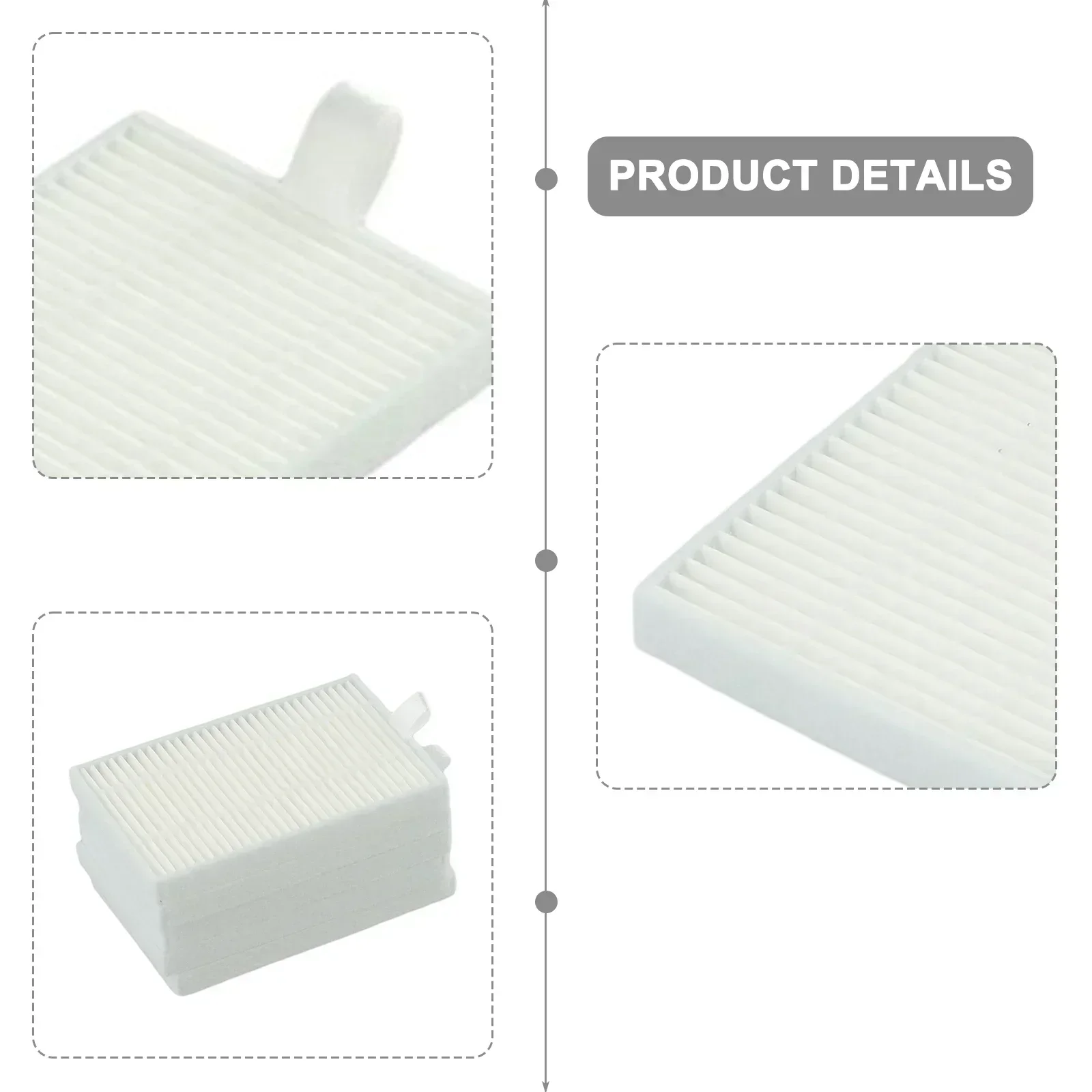 5 unids/lote elemento de filtro para ABIR X6 X8 Robot repuestos de aspiradora accesorios de repuesto de limpieza del hogar