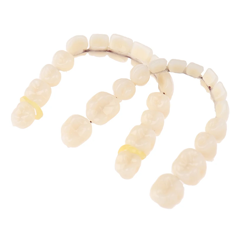 28-teiliges Set Kunstharz-Zahnersatz für Ober- und Unterkiefer, A2-Farbe, Konturierte Künstliche Zähne, Dental-DIY-Zahnersatz-Werkzeug – Detail 6